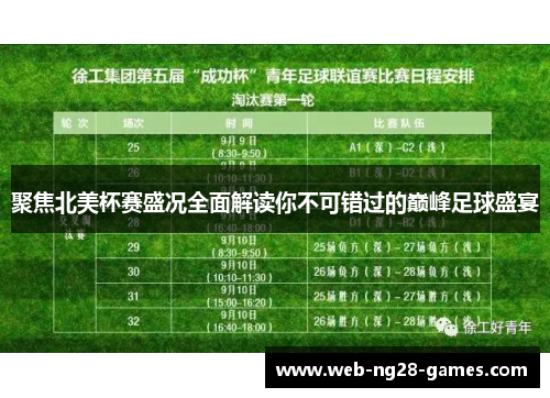 聚焦北美杯赛盛况全面解读你不可错过的巅峰足球盛宴 聚焦北美杯赛盛况全面解读你不可错过的巅峰足球盛宴